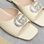Gucci GG Crystal Slippers White - Image 6