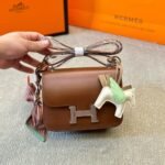 Hermes Constance Mini Epsom Silver Toned Hardware Brown 19Cm - Image 3