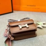 Hermes Constance Mini Epsom Silver Toned Hardware Brown 19Cm - Image 7