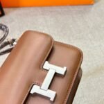 Hermes Constance Mini Epsom Silver Toned Hardware Brown 19Cm - Image 4
