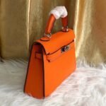 Hermes Kelly Mini Epsom Handbag Orange 19Cm - Image 3