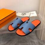 Hermes Izmir Sandal Bleu Bleuet Orange H221824Z - Image 6