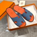 Hermes Izmir Sandal Bleu Bleuet Orange H221824Z - Image 3