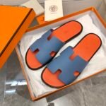 Hermes Izmir Sandal Bleu Bleuet Orange H221824Z - Image 2