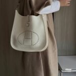 Hermes Evelyne 29 Clemence White 25cm - Image 5