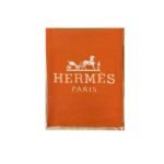 Hermes H Letter Cashmere Muffler Orange
