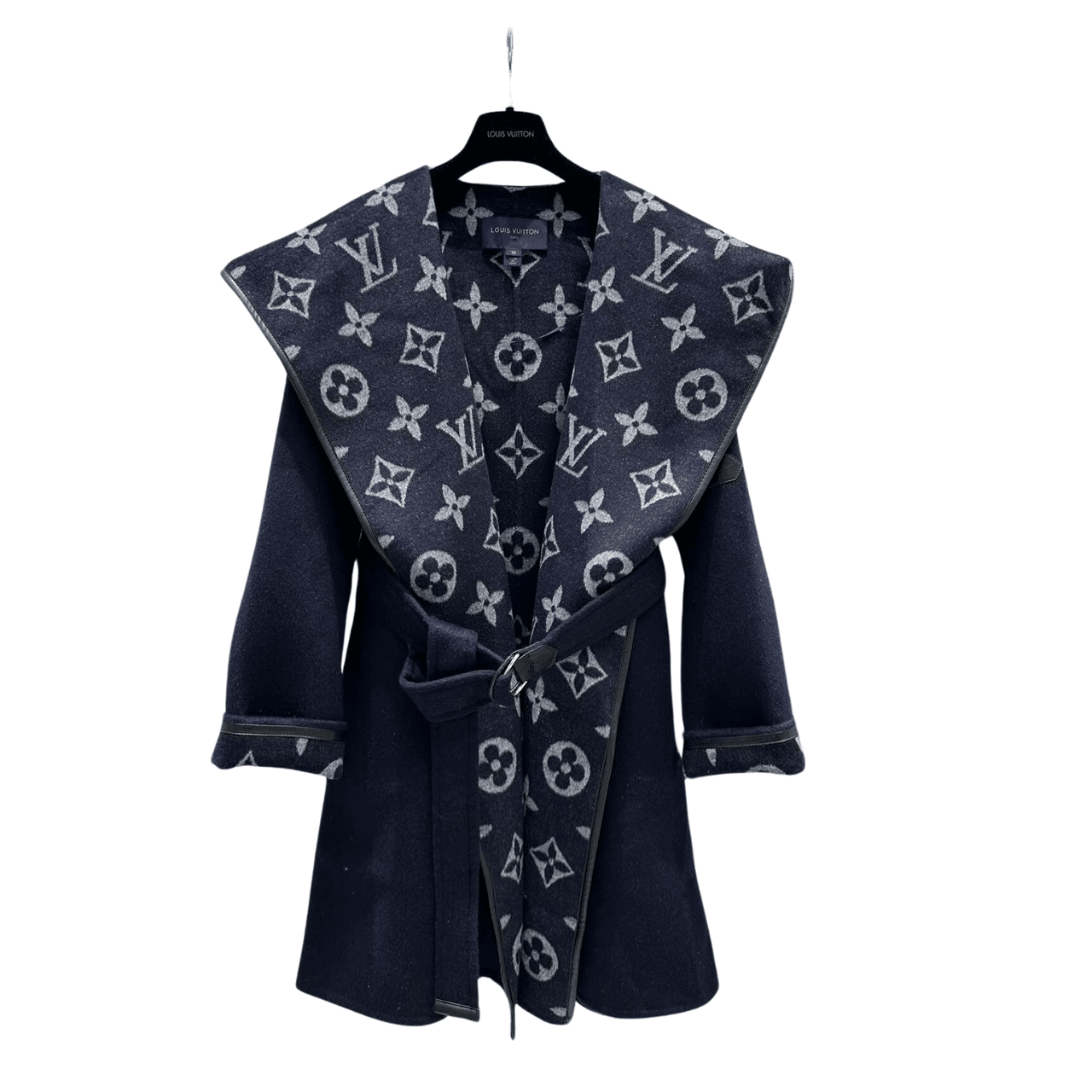L2N Louis Vuitton Classic Monogram Wool Blue Coats - Image 1