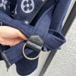 Louis Vuitton Classic Monogram Wool Blue Coats - Image 8
