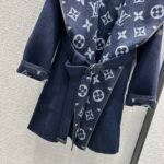 Louis Vuitton Classic Monogram Wool Blue Coats - Image 6