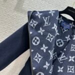Louis Vuitton Classic Monogram Wool Blue Coats - Image 5