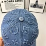 Louis Vuitton Monogram Denim Baseball Cap In Blue - Image 6