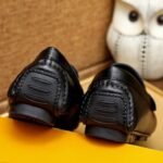 Louis Vuitton Loafer Matte Leather With LV Logo In Black - Image 5