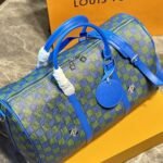 Louis Vuitton Keepall Bandoulière Blue Green 45Cm - Image 3