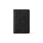 Louis Vuitton Pocket Organizer In Black Monogram Shadow Calfskin 11cm LV M62899