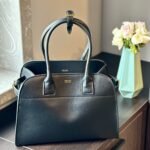 Prada Large Leather Tote Bag With Buckles Black 32Cm 1BG508 2CYS F0002 V OOO - Image 2