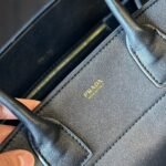 Prada Large Leather Tote Bag With Buckles Black 32Cm 1BG508 2CYS F0002 V OOO - Image 8