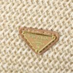 Prada Raffia Crochet Shoulder Bag Natural 20Cm 1BH196 2A2T F0018 V OUO - Image 7