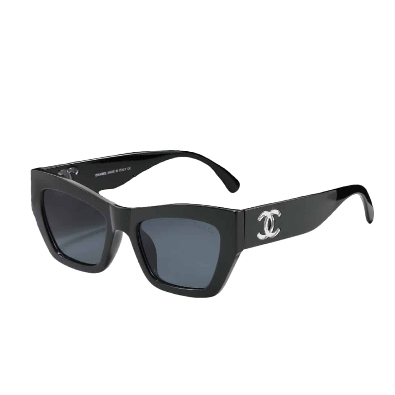 TBB-7-2 Chanel Cat Eye Sunglasses Acetate And Nylon Black - Image 1