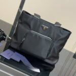 Prada Re Nylon Tote Bag Black 32Cm 1BG354 RV44 F0002 V B1M - Image 2