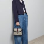 Gucci Ophidia Small Top Handle Bag Beige And Black 25Cm 651055 96IWN 4076 - Image 4