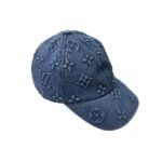 Louis Vuitton Monogram Denim Baseball Cap In Blue