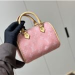 Louis Vuitton Nano Speedy Monogram Jacquard Denim Pink 20Cm M81213 - Image 2