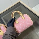 Louis Vuitton Nano Speedy Monogram Jacquard Denim Pink 20Cm M81213 - Image 3