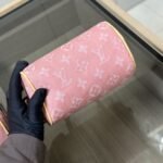 Louis Vuitton Nano Speedy Monogram Jacquard Denim Pink 20Cm M81213 - Image 5