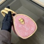 Louis Vuitton Nano Speedy Monogram Jacquard Denim Pink 20Cm M81213 - Image 6