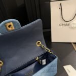 Chanel Classic Handbag Washed Denim And Gold Tone Metal Blue 19Cm A01112 B16747 NX158 - Image 7