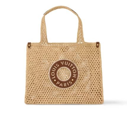 Louis Vuitton Onthego MM Natural Raffia Tan 30Cm M24723