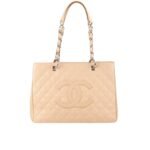 Chanel Grand Shopping Bag Caviar Beige 34Cm