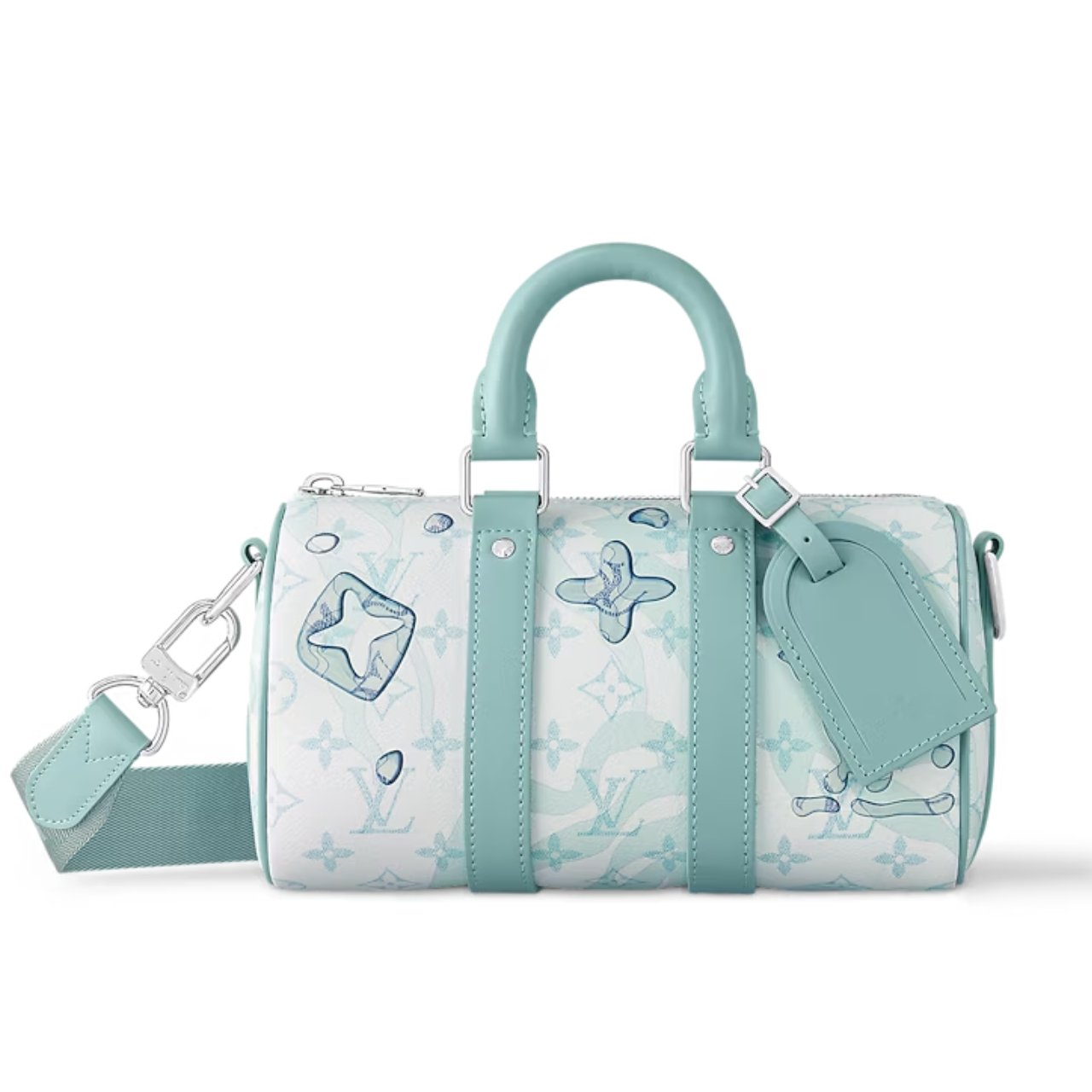 Thumbnail-19-5 Louis Vuitton Keepall Bandouliere Crystal Green 25Cm M22527 - Image 1