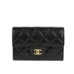 Chanel Classic Card Holder Grain Leather Black With Gold Hardware 11Cm AP0214 Y01864 C3906
