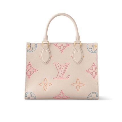Louis Vuitton Onthego PM Handbag Beige 25Cm M46629