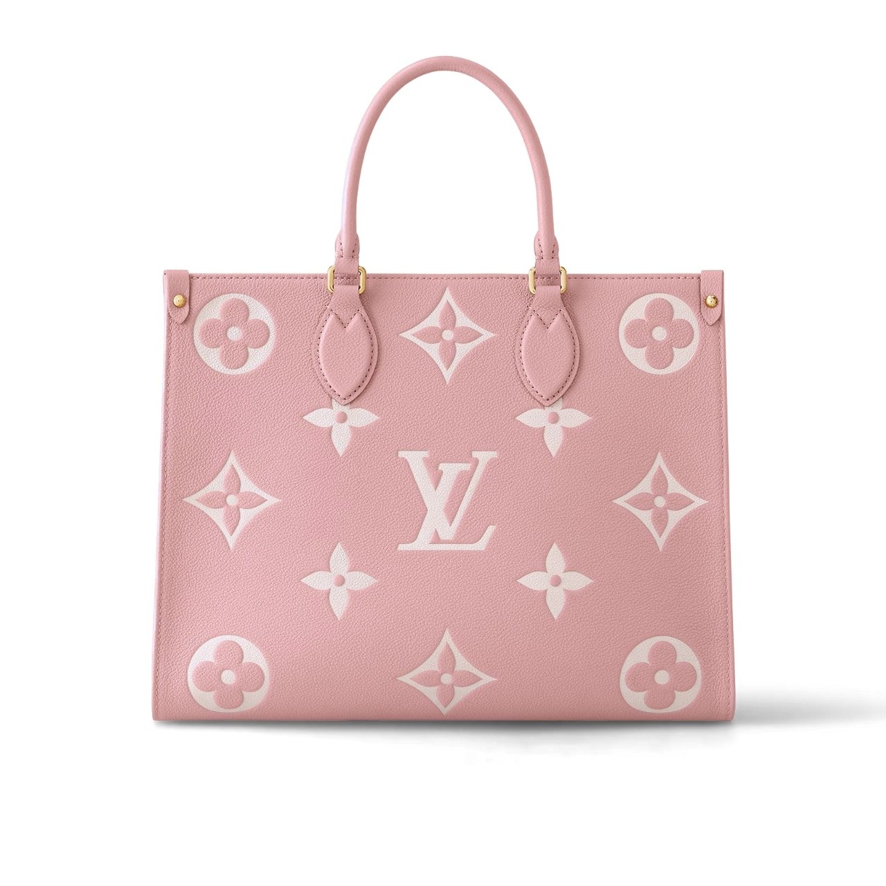 Thumbnail-23-7 Louis Vuitton Onthego MM Monogram Empreinte Leather Trianon Pink 33Cm M46286 - Image 1