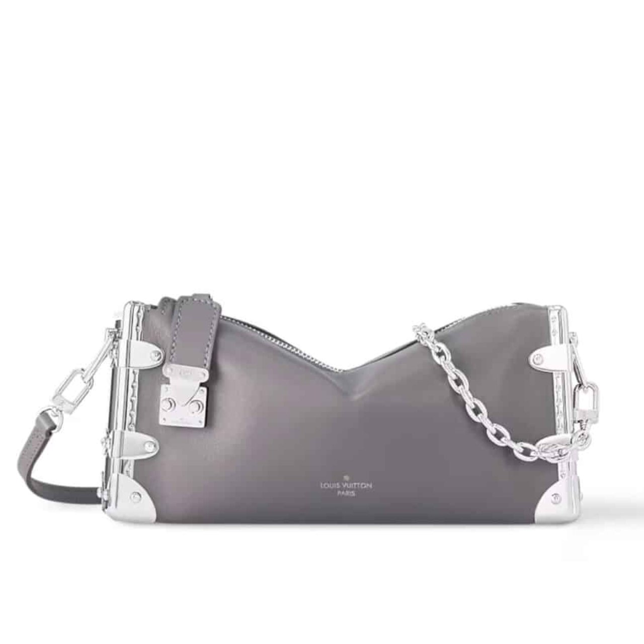 Thumbnail-25-9 Louis Vuitton Slim Trunk Bag Gris Trianon 23Cm M12596 - Image 1