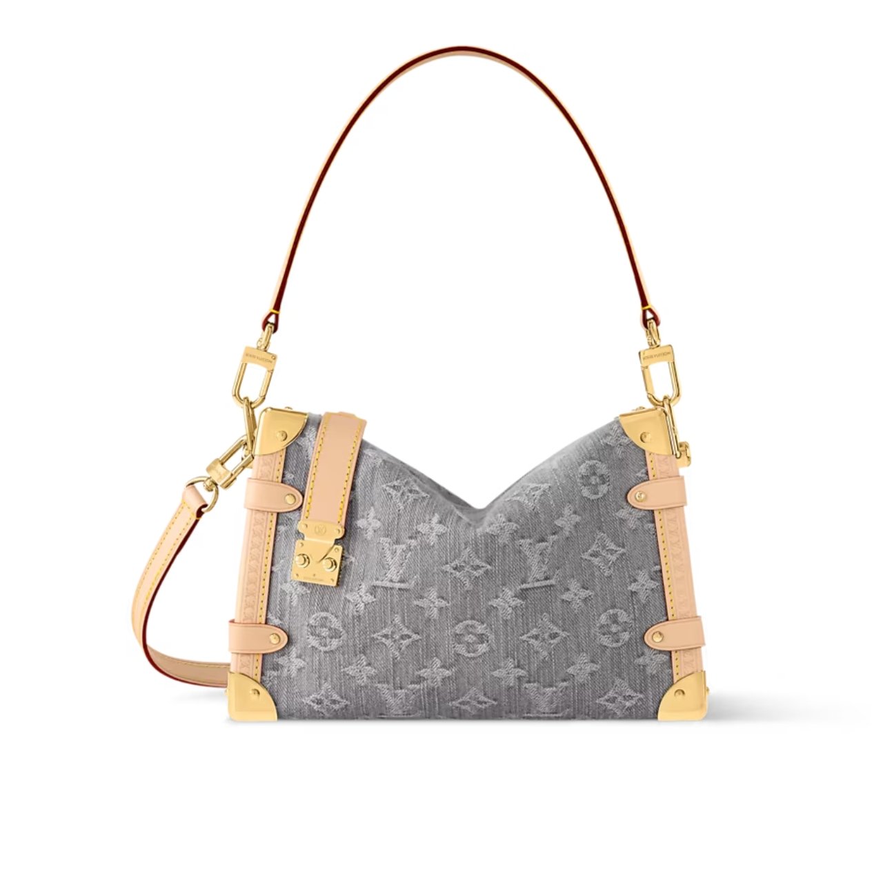 Thumbnail-27-7 Louis Vuitton Side Trunk MM Bag Denim Grey 23Cm M13285 - Image 1
