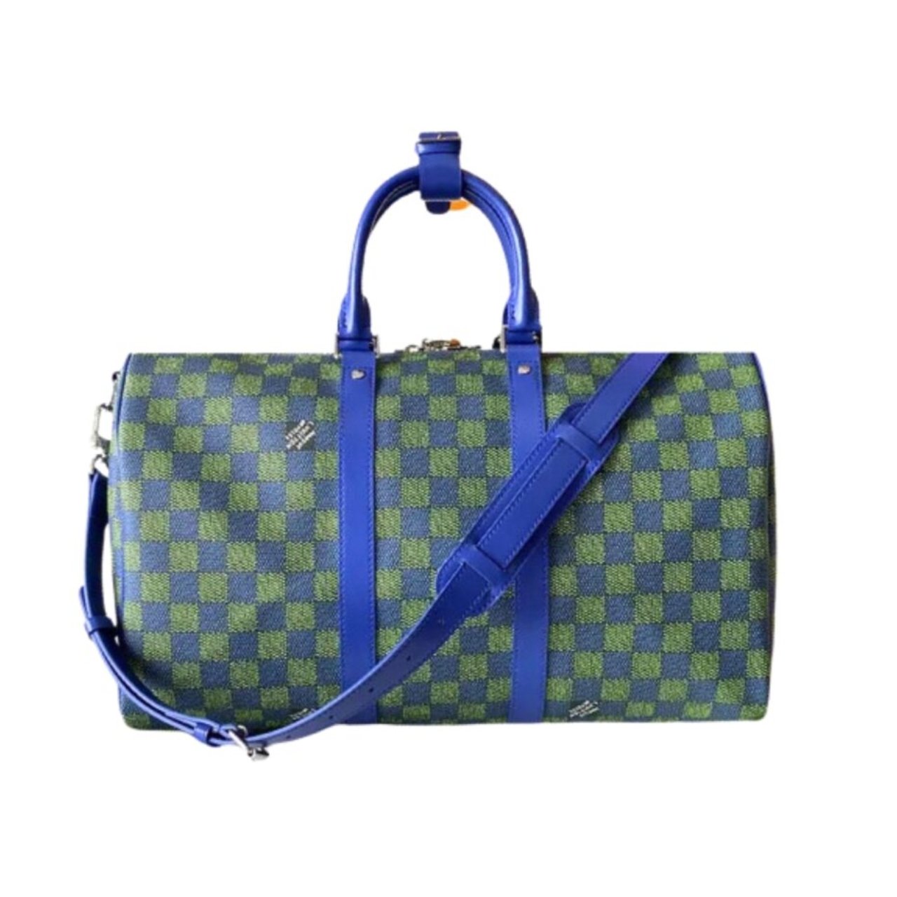 Thumbnail-28-3 Louis Vuitton Keepall Bandoulière Blue Green 45Cm - Image 1
