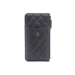 Chanel CO-CO Mini Pouch Wallet Gold Hardware Black 20Cm