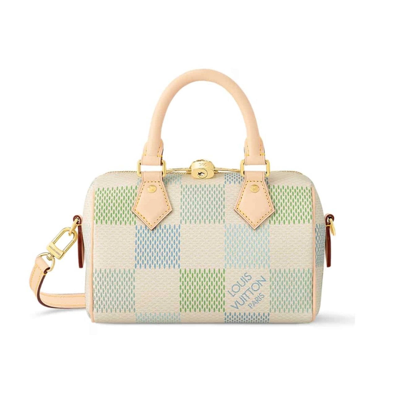 Thumbnail-44 Louis Vuitton Speedy Bandoulière Damier Canvas Pistachio 20Cm N40515 - Image 1