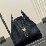 Chanel 25 Medium Bag Shoulder Handbag Denim Dark Blue 34Cm - Image 3