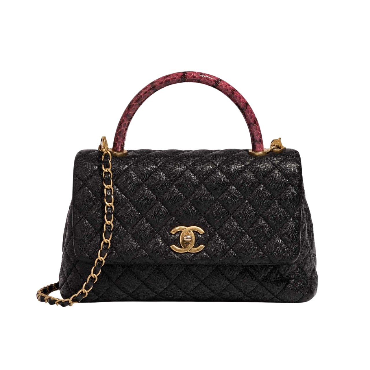 Thumbnail-48-2 Chanel Medium Coco Handle Bag Gold Hardware Black 23Cm - Image 1