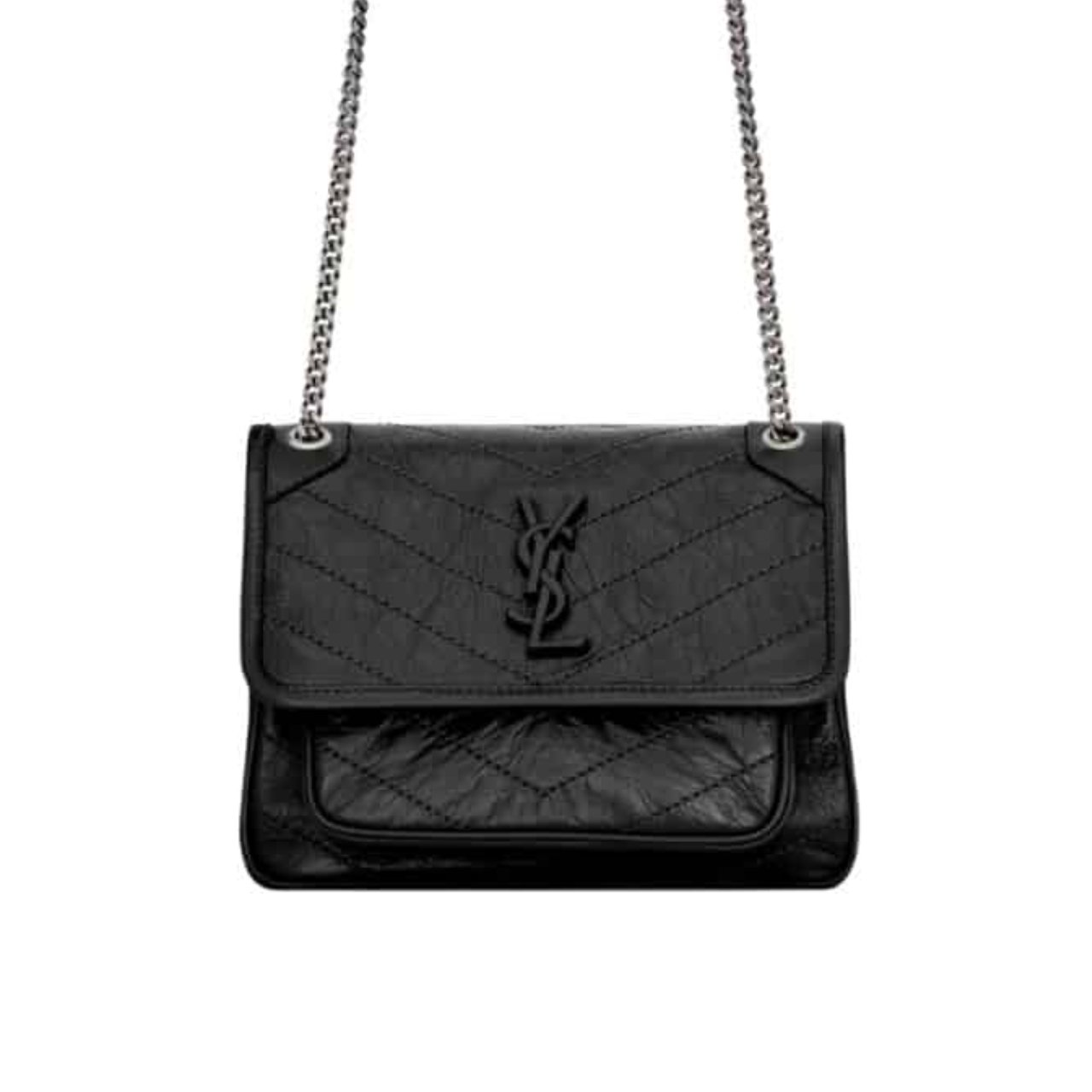 Thumbnail-48-4 Saint Laurent Niki Baby In Vintage Leather Black 21Cm 6331600En041000 - Image 1
