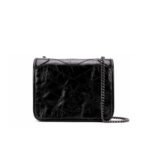 Saint Laurent Niki Vintage Leather Chain Wallet Black 19Cm 583103 0En04 1000