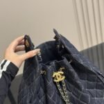Chanel 25 Medium Bag Shoulder Handbag Denim Dark Blue 34Cm - Image 4