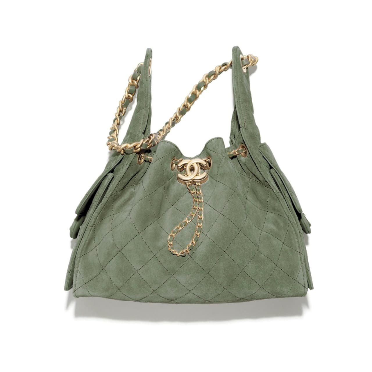 Thumbnail-57-2-1 Chanel 25 Medium Handbag Suede Grey 34Cm AS5293 B18799 NACAA - Image 1