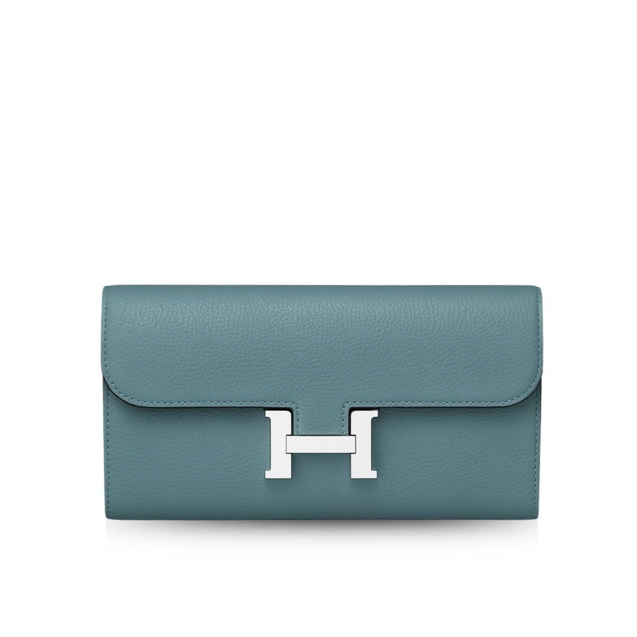 Thumbnail-59-3 Hermes Constance Togo Long Wallet Silver Toned Hardware Blue 20Cm - Image 1