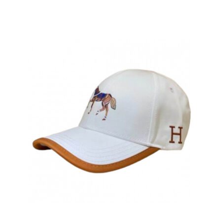 Hermes Horse Cap White Hermes Cap