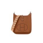 Hermes Mini Evelyne Bag Dark Brown 17cm